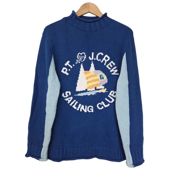 J. Crew The Rollneck by Patrick Taylor Sweater Mens Small Blue NWOT $180 CU566