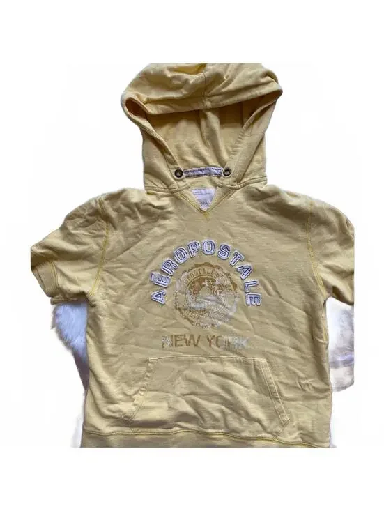 Girls' Aeropostale Yellow Short Sleeve Hoodie Size XL