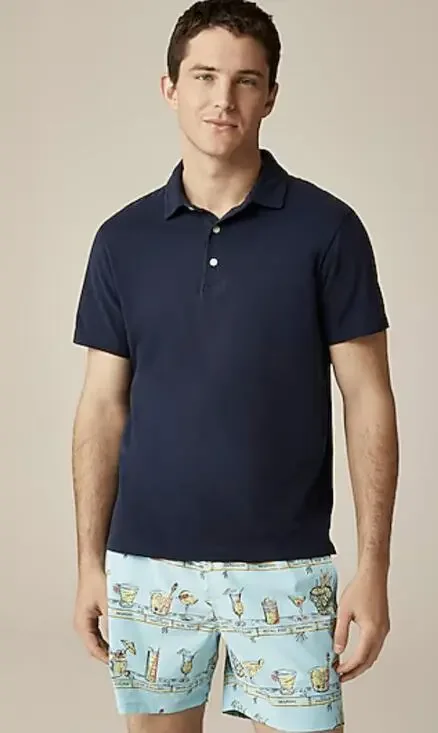 J.Crew MT Sueded Jersey TShirt Mens L Tall Blue Short Sleeve Classic BW746 Tee
