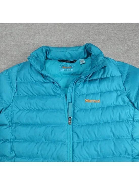 Marmot Girls Jacket XL Blue Green 700 Fill Down Puffer Hera  XL Packable