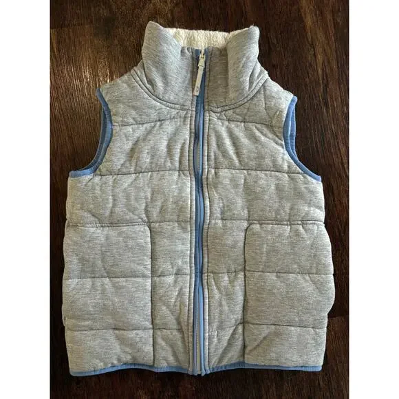 Vineyard Vines Girls Dreamcloth Vest Heather Gray Full Zip Size M