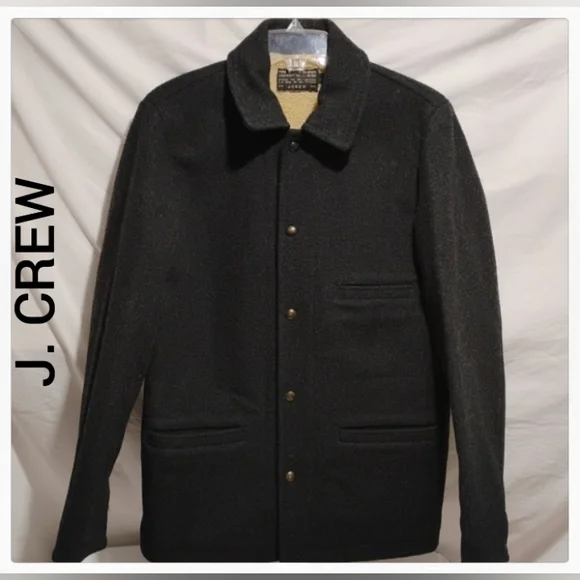 (BX36) SALE! J. Crew Skift Jacket W Sherpa Lining In Charcoal Grey Sz.S