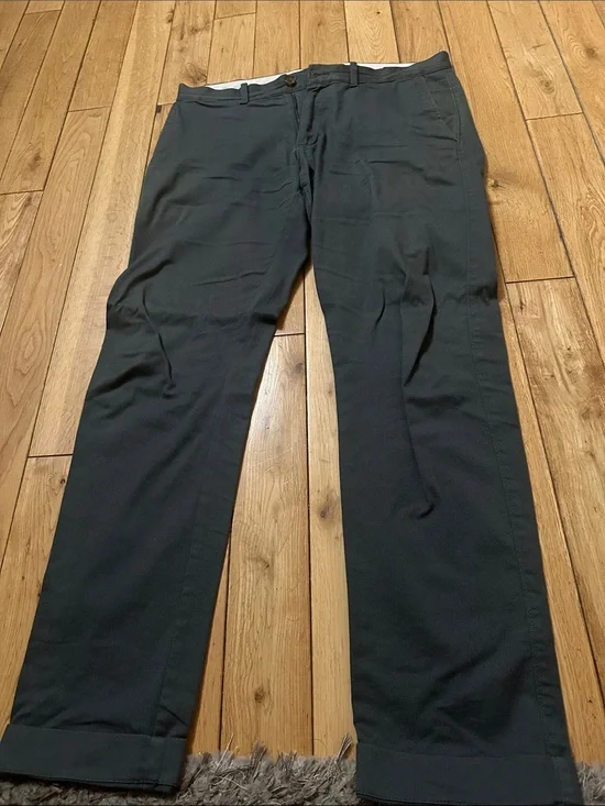 J. Crew Men's Charcoal Straight-Leg Chinos