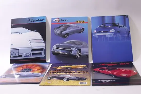 Sports Car, Portfolio, Lot, Paper Folder, Set of 6, Automotive, ~ 260115-WH 903