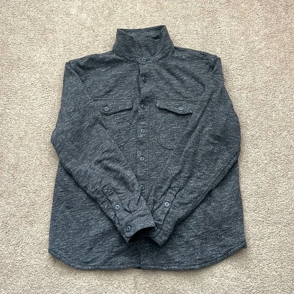 J. Crew Long Sleeve Button Up Collared Gray Wash Shirt Size XL