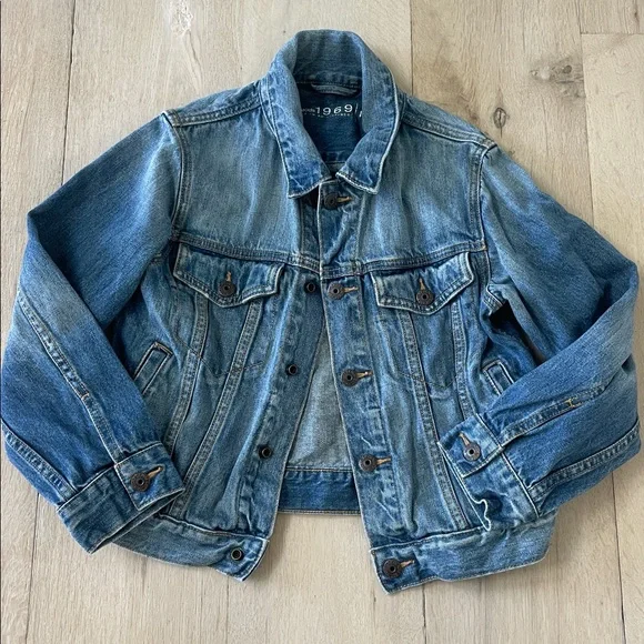 Gap 1969 Denim Jean Jacket 100% Cotton Kids Size M *unisex*