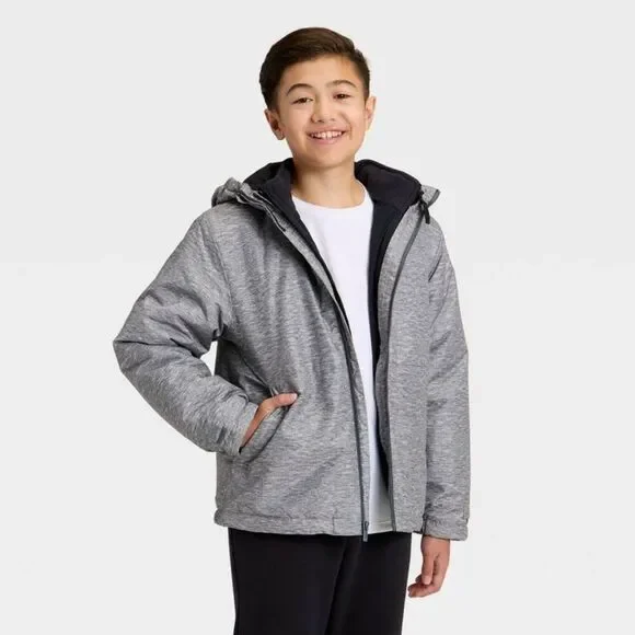 Kids' 3-in-1 Jacket - All In Motion Heather Gray XL