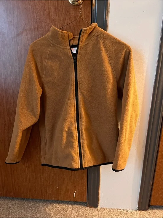 Kids' Hooded Fleece Jacket - Caramel Brown