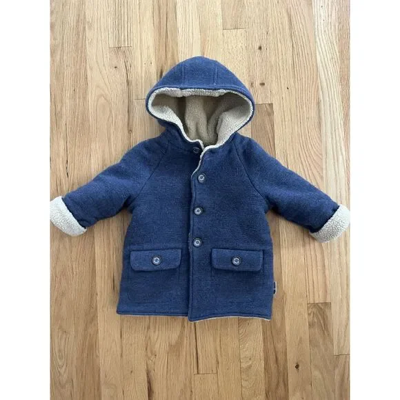 Pili Carrera 1963‎ Kids Blue Wool Sherpa Coat Size 4