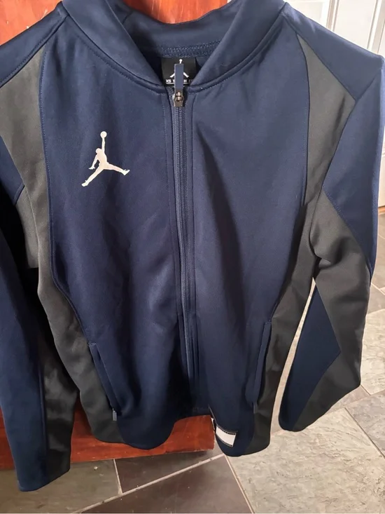 Jordan Navy and Gray Full-Zip Performance Jacket
