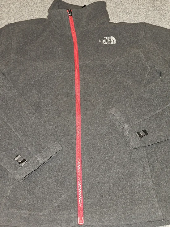 The North Face Kids Dark Gray Fleece Jacket.