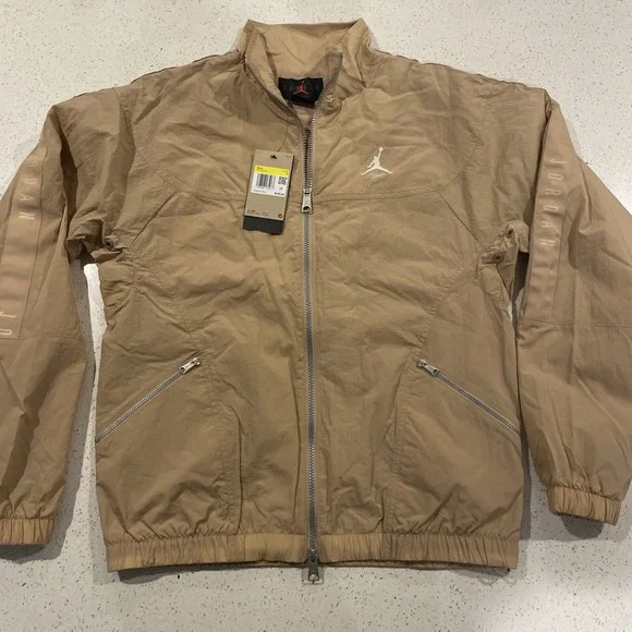 Jordan Essentials Men's‎ Warmup Jacket Hemp-Sail FB7294-200 Mens Size Small NWT
