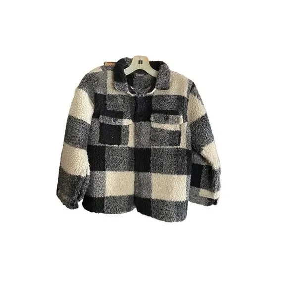 PriMark boy black and white checkered jacket size 6/7