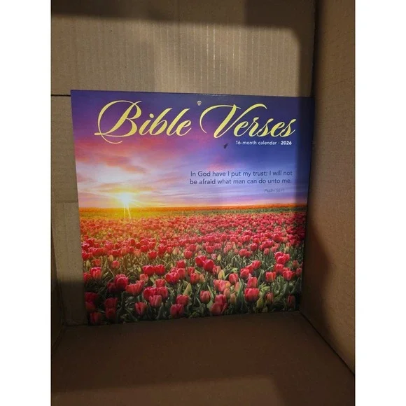 Bible Verses 2026 Calendar Psalms Peter‎ Lamentations Samuel Flowers Ocean Snow