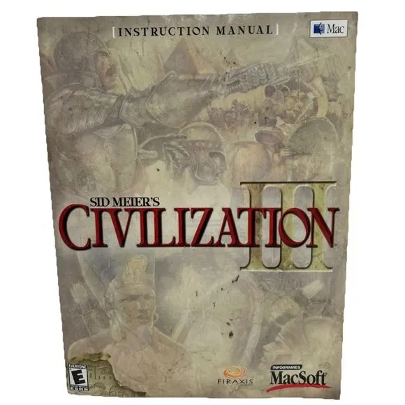 🔥Vintage - Sid Meier's‎ Civilization III Instruction Booklet MAC (Manual Only)