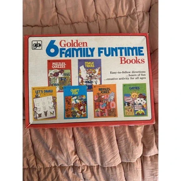 Rare Vintage 6 Golden Family Funtime Books Golden Books Read Description