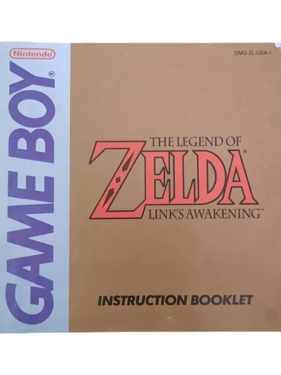Nintendo Zelda: Link's Awakening Instruction Booklet - Brown & Purple