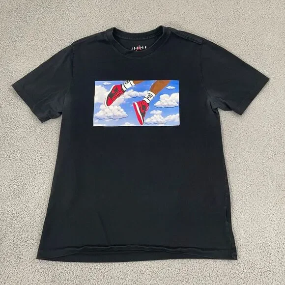 Air Jordan Flight Essentials Tee L Black Retro Jordan 1‎ Jumpman Short Sleeve