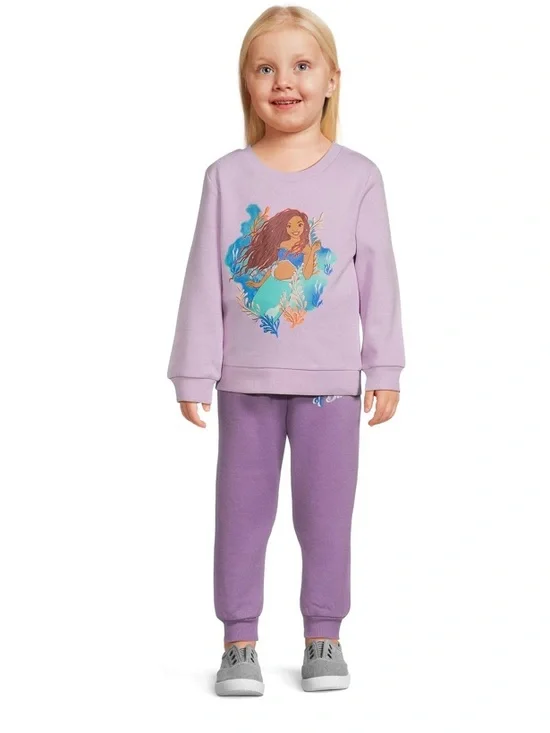 Disney The Little Mermaid Fleece Jogger and Sweatshirt Set NWT