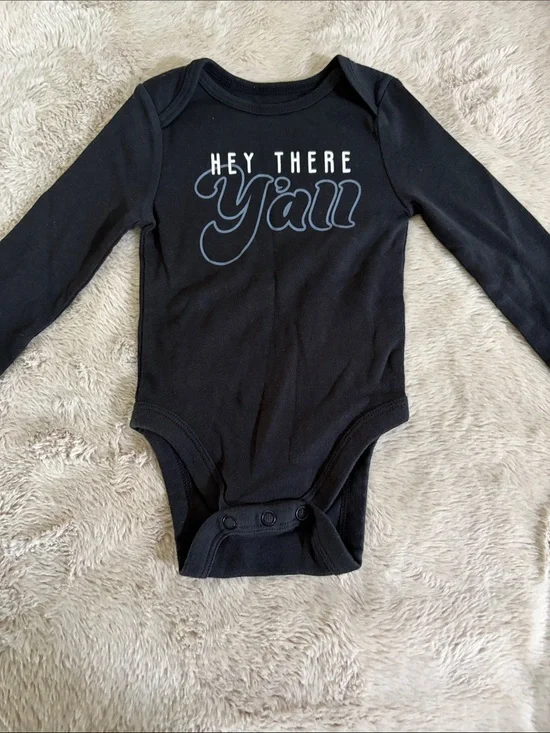 jumping beans Black Long-Sleeve One-Piece with 