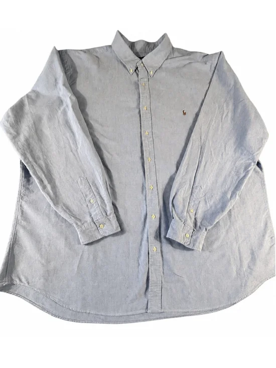 Polo Ralph Lauren 4XLT Big Tall Blue Chambray Button Down Shirt