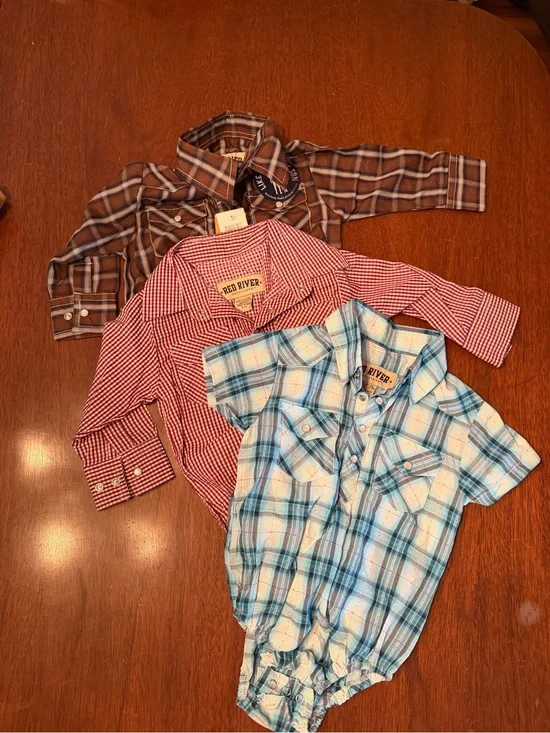 Baby Boys' Blue Plaid One-Piece Bodysuit