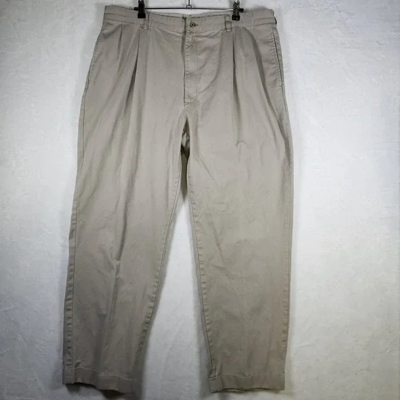 Polo Ralph Lauren Chino Pants Mens 42x32 Beige Cotton‎ Casual Trousers