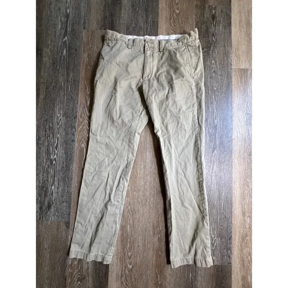 Polo Ralph Lauren Chino‎ Pants Mens 34/32 Tan Slim Fit Khaki Cotton Twill
