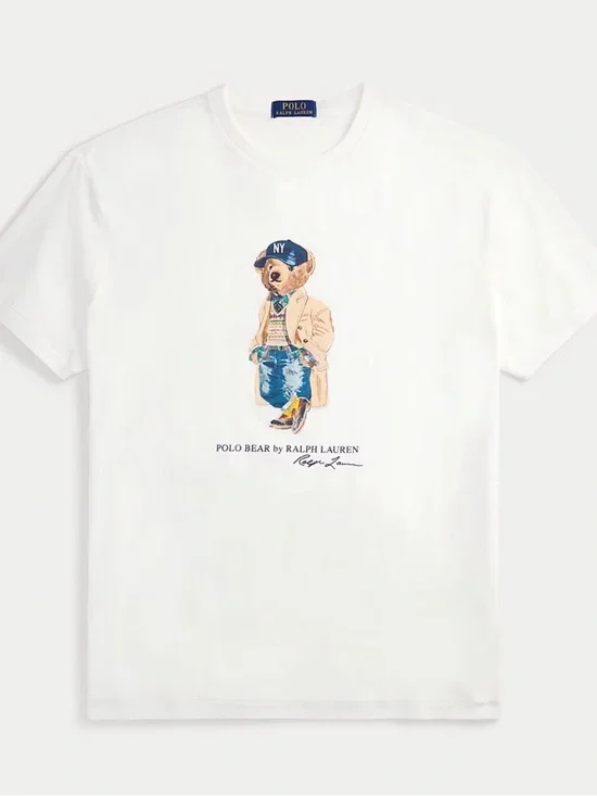 NWT Polo Ralph Lauren Men’s Classic Fit Polo Bear Jersey T-Shirt. White. Sz: 2XL