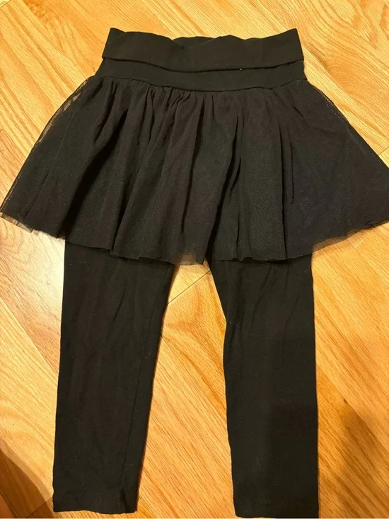 GAP Black Girls Skirted Tulle Leggings