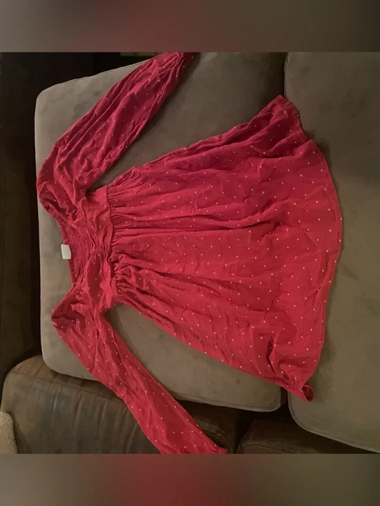 GAP Red Long-Sleeve Girls' Dress with heart