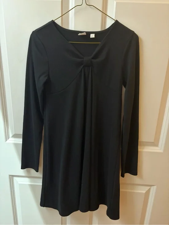 GAP Black Long Sleeve Knot-Front Girls' Dress