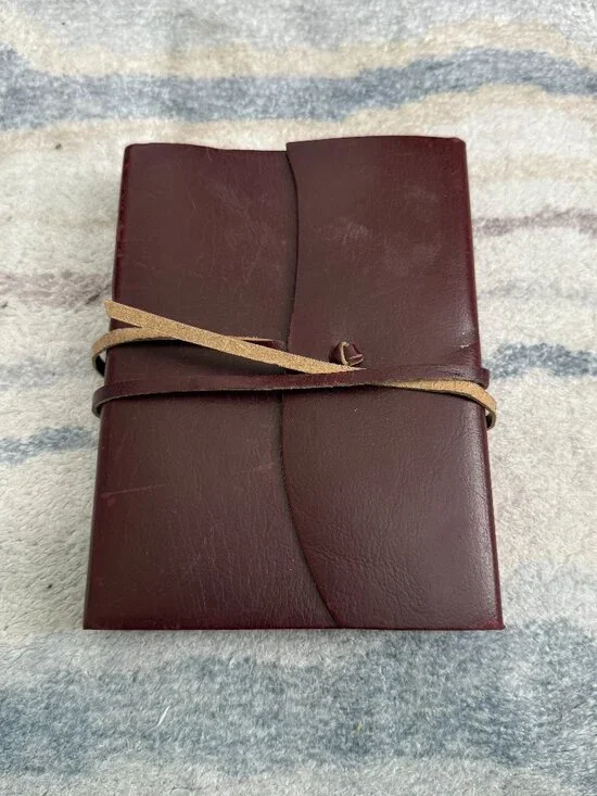 Vintage 2003 Cavallini & Co. Brown Leather Journal 5x7