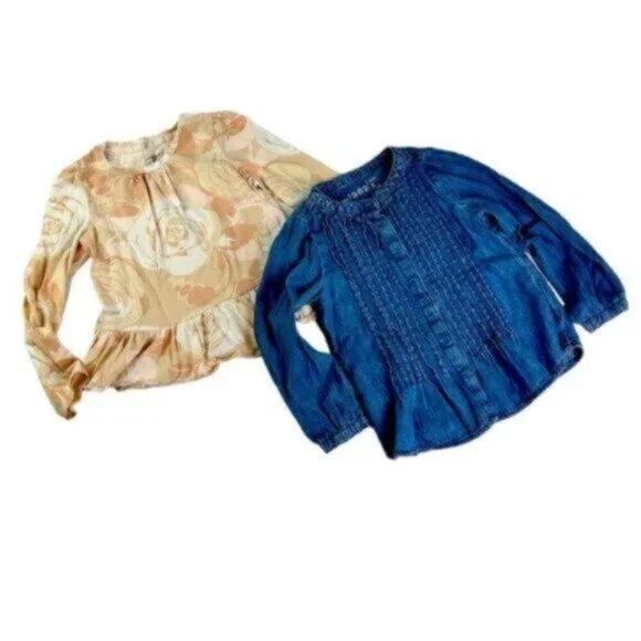 Baby GAP | 2 Piece Floral Ruffle Long Sleeves Tops Size 5T