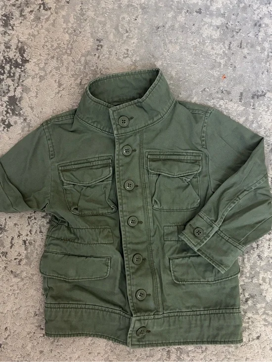 Baby Gap Toddler Olive Utility Jacket Sz 3
