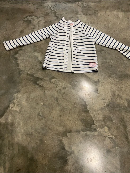 GAP White and Navy Striped Kids Long-Sleeve jacket