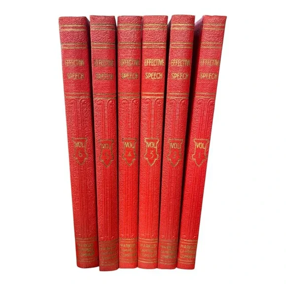 Effective Speech Complete 6 Volume Set Markus-Campbell Company 1932 Hardcover