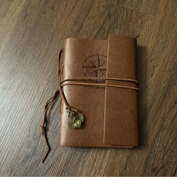 Vintage Nautical Brown Faux Leather Journal