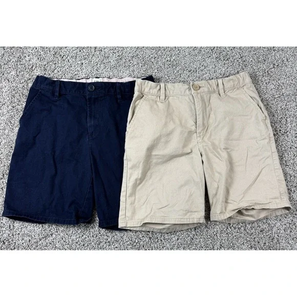 Gap Kids Uniform School Shorts - Lot‎ Of 2 - Navy Khaki Girls Size 14