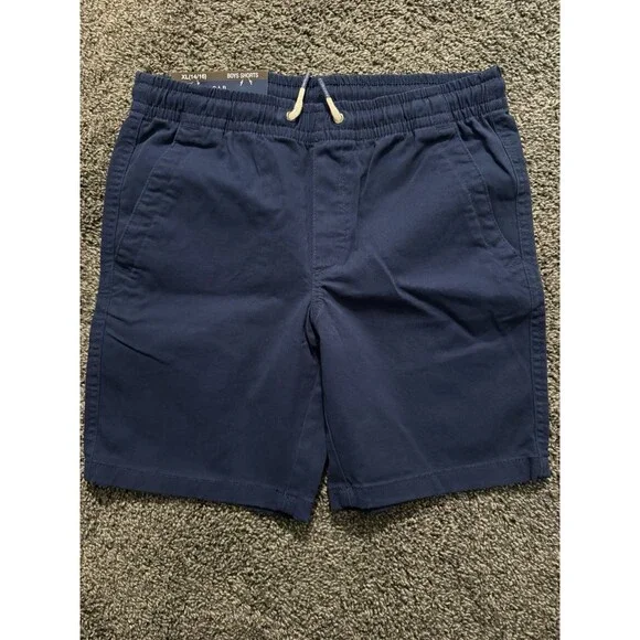 GAP Kids Boys Blue Solid Drawstring Shorts Elastic Waist Pockets Size XL 14/16
