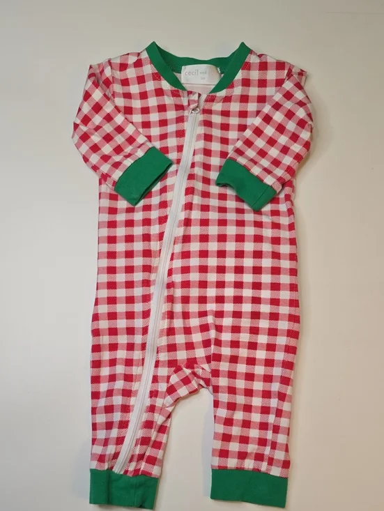 Cecil Red Gingham Holiday Pajamas