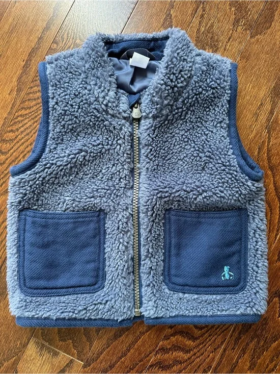 Baby Gap Baby / Toddler Navy Blue Sherpa Zip Vest
