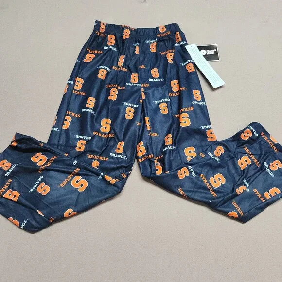 Syracuse Youth Sleep Pants S Flame Resistant Navy Orange Team Logo 164