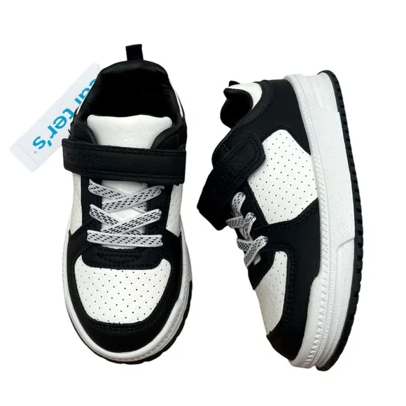 Carters Little Boys Ayngel‎ Classic Style Slip-on Sneakers Size 12 Black White