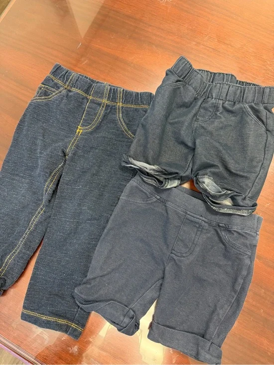 Carter's Navy Blue Baby/Toddler Shorts & Pants Trio