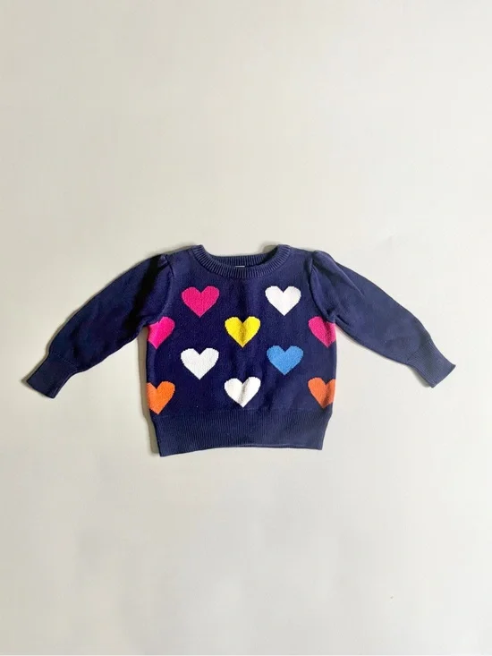 Old Navy Baby Girls Heart Sweater Size 12-18 Months