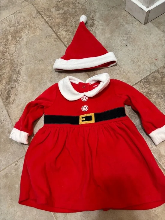 Carters size 9 months Santa outfit