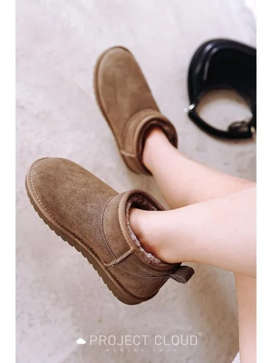 Womens Taupe Suede Project Cloud Genuine Leather Comfortable Ankle Boots