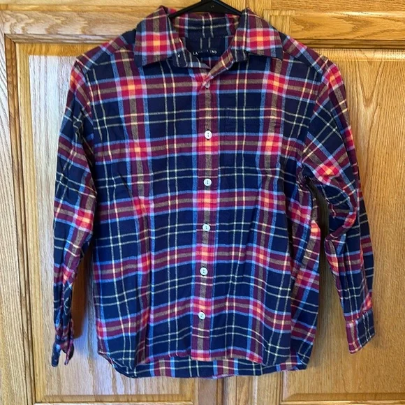 Kids Lands End Long Sleeve Flannel Shirt