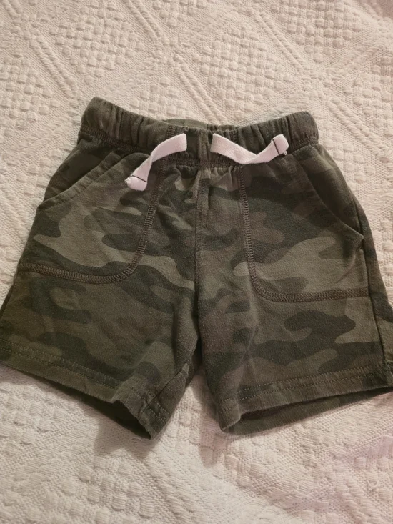 Carter's Olive Green Camo Drawstring Shorts